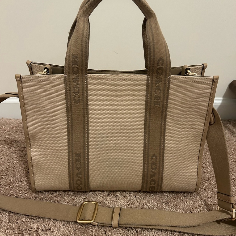 Coach Smith Tote Bag medium Tan Canvas Tote Bag - Picture 7 of 10